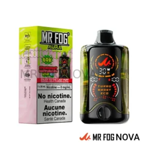 Mr Fog Aura 60k Puffs - Disposable Vape - Strawberry Watermelon Kiwi Ice